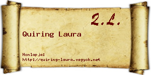 Quiring Laura névjegykártya